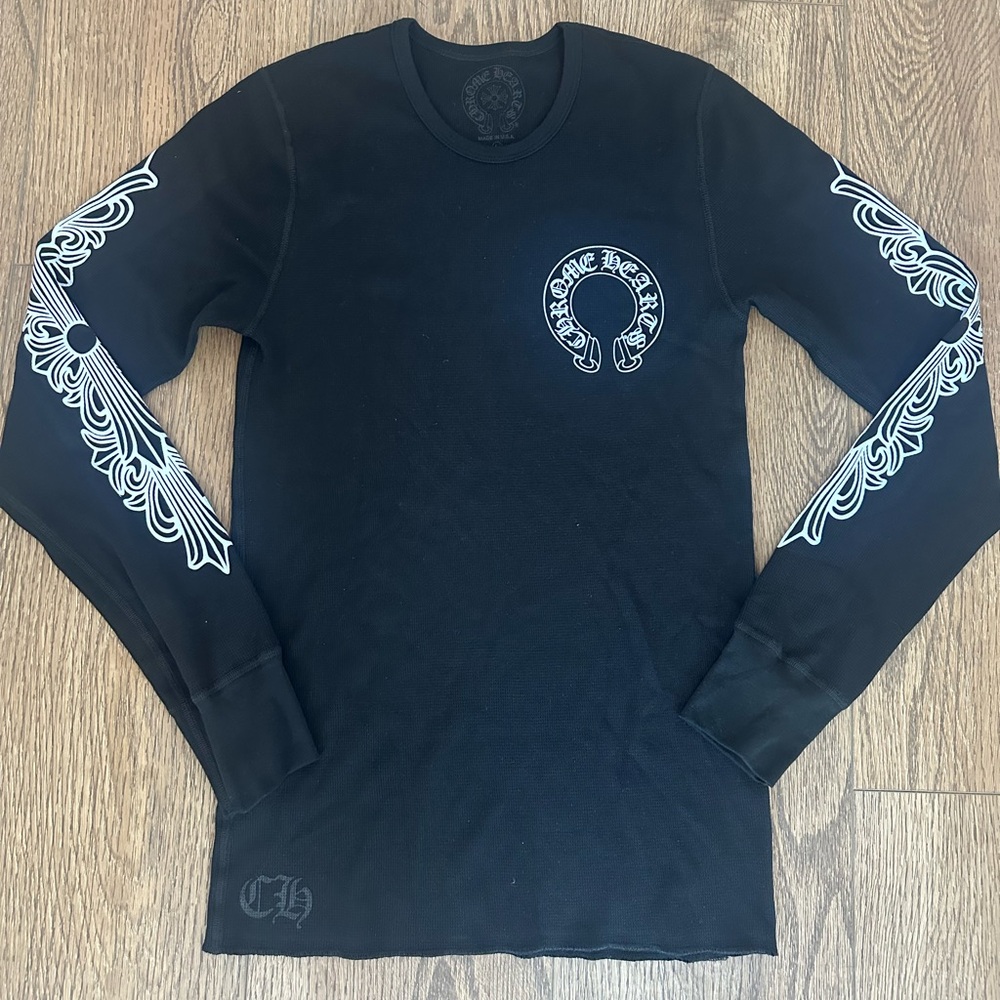 Chrome Hearts Horseshoe Waffle Thermal Long Sleeve T-Shirt (L)